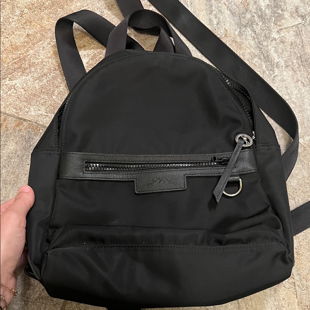 Longchamp Nylon Black Mini Backpack